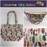 Large Tote Bag - Feathers Large Tote Bag - Feathers